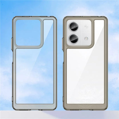 For Xiaomi Redmi Note 13 5G Phone Case Colorful TPU Frame+Acrylic Clear Back