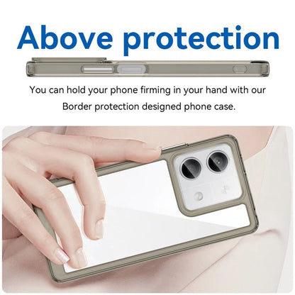 For Xiaomi Redmi Note 13 5G Phone Case Colorful TPU Frame+Acrylic Clear Back