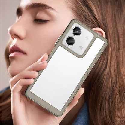 For Xiaomi Redmi Note 13 5G Phone Case Colorful TPU Frame+Acrylic Clear Back