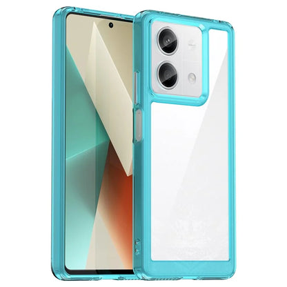 For Xiaomi Redmi Note 13 5G Phone Case Colorful TPU Frame+Acrylic Clear Back