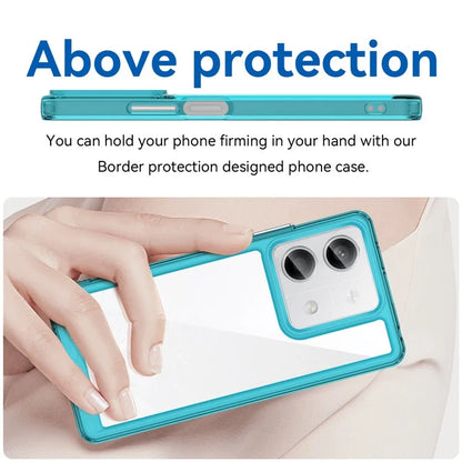 For Xiaomi Redmi Note 13 5G Phone Case Colorful TPU Frame+Acrylic Clear Back