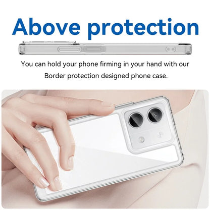 For Xiaomi Redmi Note 13 5G Phone Case Colorful TPU Frame+Acrylic Clear Back