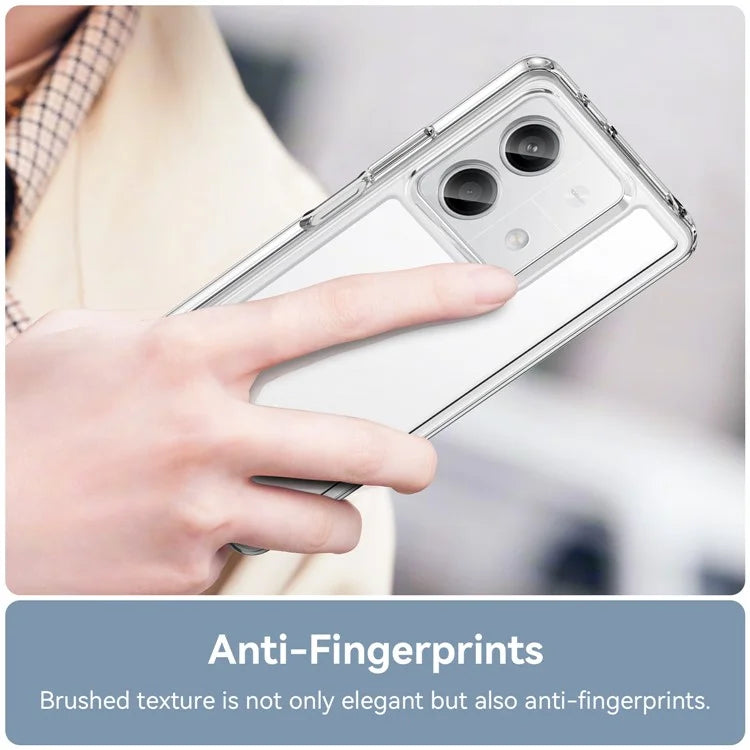 For Xiaomi Redmi Note 13 5G Phone Case Colorful TPU Frame+Acrylic Clear Back