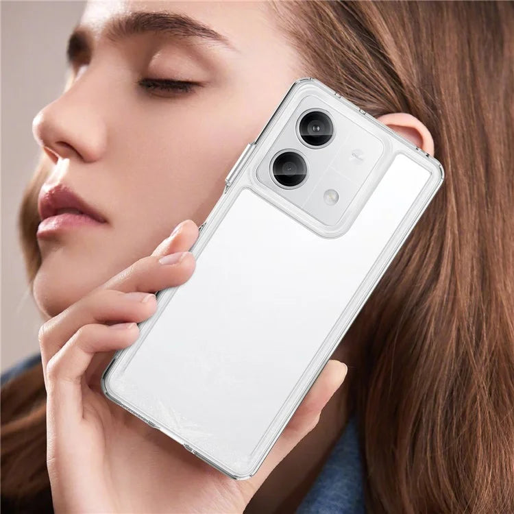 For Xiaomi Redmi Note 13 5G Phone Case Colorful TPU Frame+Acrylic Clear Back