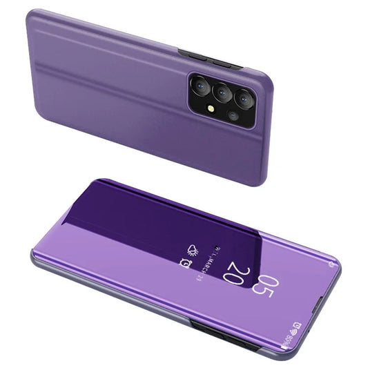 For Samsung Galaxy A13 4G Stand Leather Case Phone Cover with View Window  /  Blue