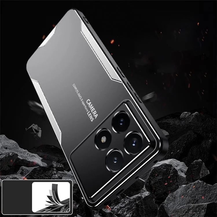 For Xiaomi Redmi K70E 5G / Poco X6 Pro 5G Hybrid Phone Case Aluminum Alloy+TPU+PC Cover Protection Cover