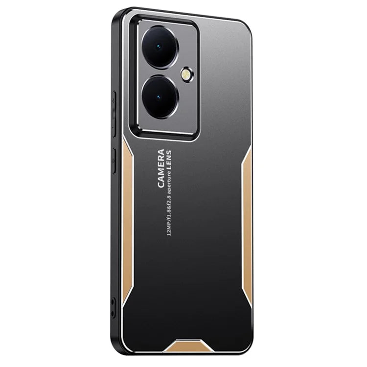 For vivo Y78+ 5G Metal Case Aluminium Alloy+PC+TPU Hybrid Phone Cover