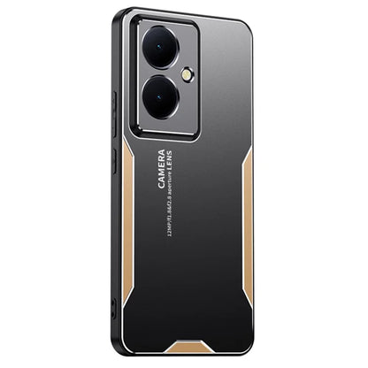 For vivo Y78+ 5G Metal Case Aluminium Alloy+PC+TPU Hybrid Phone Cover