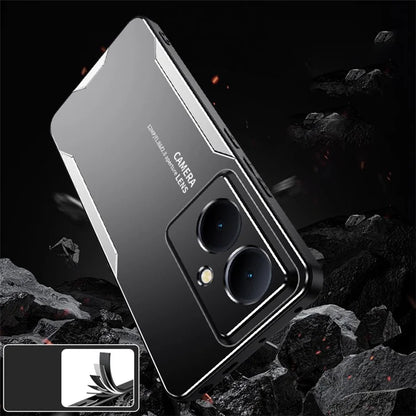 For vivo Y78+ 5G Metal Case Aluminium Alloy+PC+TPU Hybrid Phone Cover