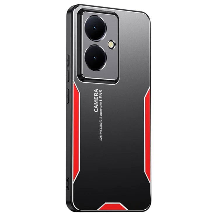 For vivo Y78+ 5G Metal Case Aluminium Alloy+PC+TPU Hybrid Phone Cover