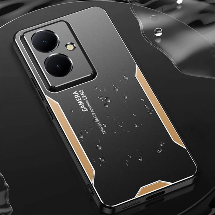 For vivo Y78+ 5G Metal Case Aluminium Alloy+PC+TPU Hybrid Phone Cover