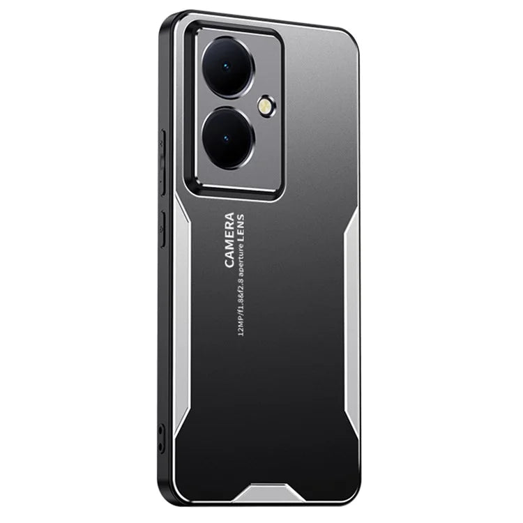 For vivo Y78+ 5G Metal Case Aluminium Alloy+PC+TPU Hybrid Phone Cover