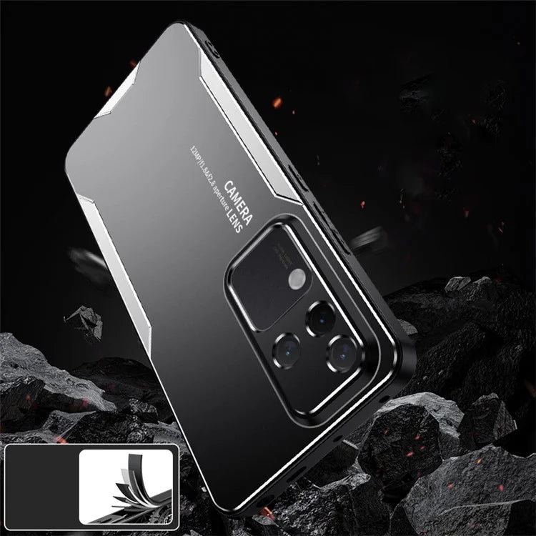 For vivo S18 Pro 5G Mobile Phone Case Shockproof Aluminum Alloy+PC+TPU Phone Shell