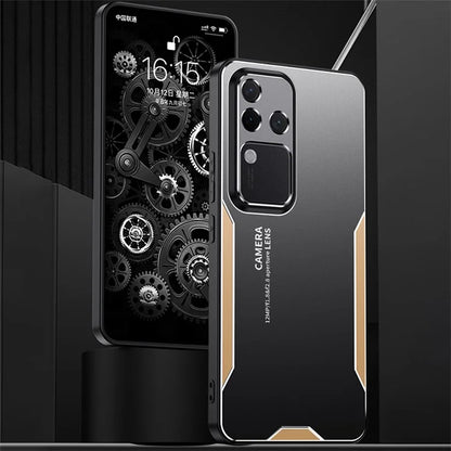 For vivo S18 Pro 5G Mobile Phone Case Shockproof Aluminum Alloy+PC+TPU Phone Shell