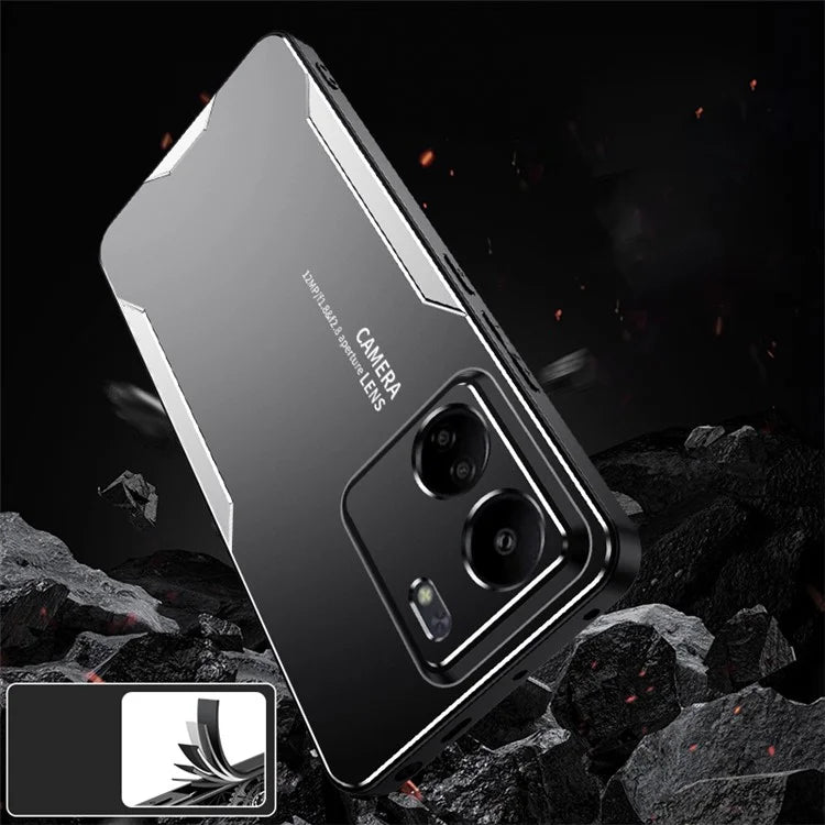 For Xiaomi Redmi 13C 4G / Poco C65 4G Matte Phone Case Aluminium Alloy+PC+TPU
