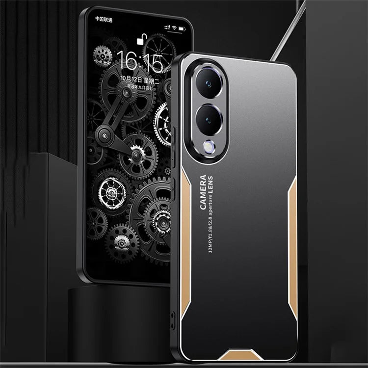 Aluminium Alloy+PC+TPU Cover for vivo Y17s 4G Phone Case Anti-drop Protection
