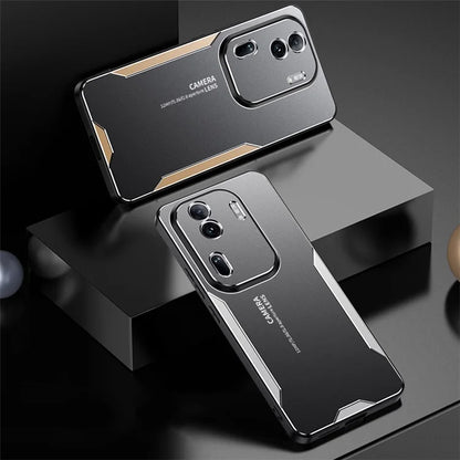 For Oppo Reno11 Pro 5G (Global) / Reno11 (China) 5G Phone Case Shockproof Military Aluminum Alloy Metal Cover