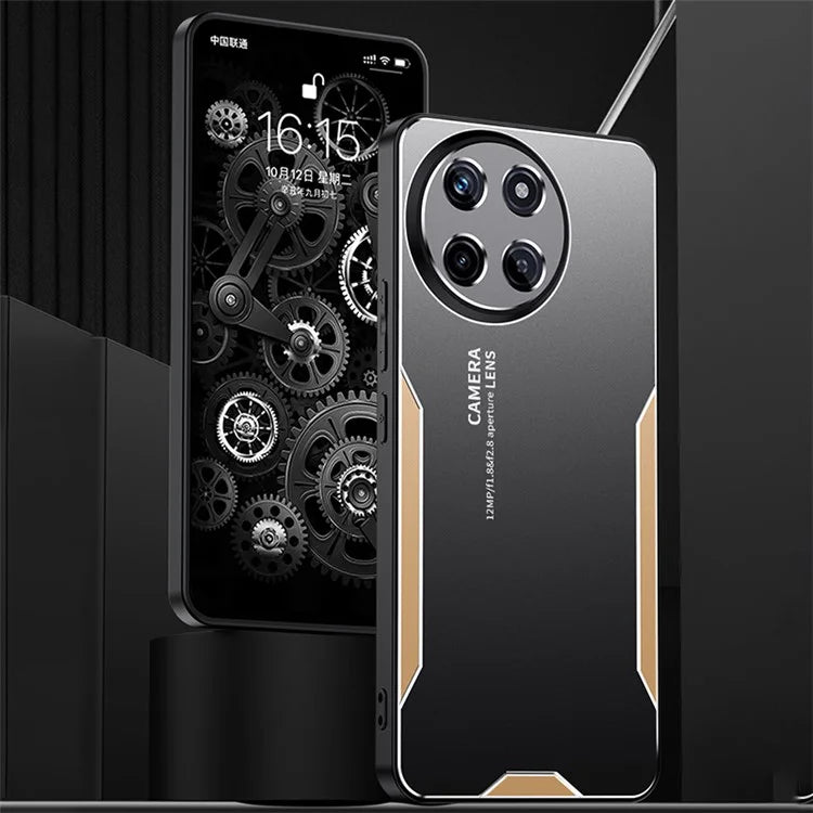 For Realme 11 4G (159.9x73.3x7.95mm) Case Tough Armour Aluminium Alloy+TPU+PC Phone Cover