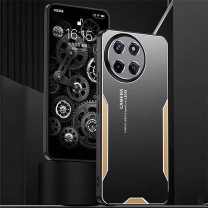 For Realme 11 4G (159.9x73.3x7.95mm) Case Tough Armour Aluminium Alloy+TPU+PC Phone Cover