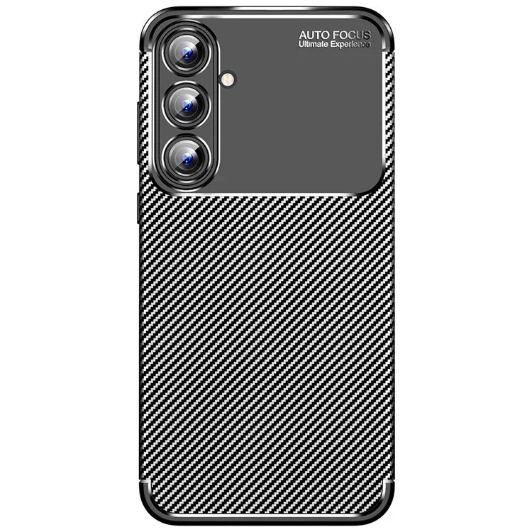For Samsung Galaxy A55 5G TPU Case Carbon Fiber Texture Slim-Fit Mobile Phone Cover