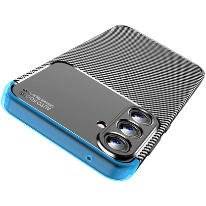 For Samsung Galaxy A55 5G TPU Case Carbon Fiber Texture Slim-Fit Mobile Phone Cover