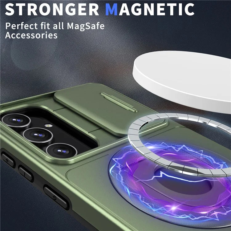 For Samsung Galaxy S23 FE Case PC+TPU+N52 Magnet Phone Protective Shell Compatible with MagSafe