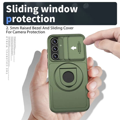 For Samsung Galaxy S23 FE Case PC+TPU+N52 Magnet Phone Protective Shell Compatible with MagSafe