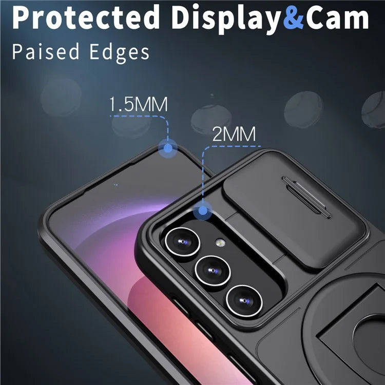 For Samsung Galaxy S23 FE Case PC+TPU+N52 Magnet Phone Protective Shell Compatible with MagSafe