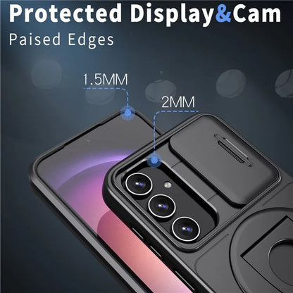 For Samsung Galaxy S23 FE Case PC+TPU+N52 Magnet Phone Protective Shell Compatible with MagSafe