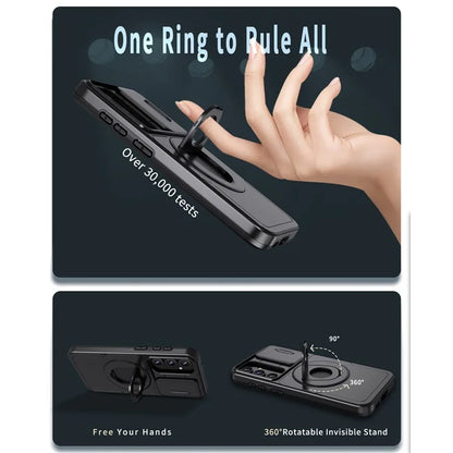 For Samsung Galaxy S23 FE Case PC+TPU+N52 Magnet Phone Protective Shell Compatible with MagSafe