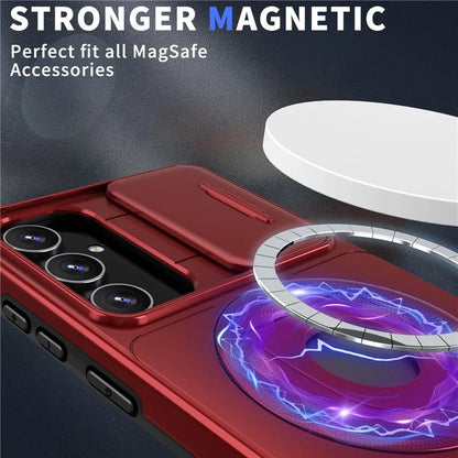 For Samsung Galaxy S23 FE Case PC+TPU+N52 Magnet Phone Protective Shell Compatible with MagSafe