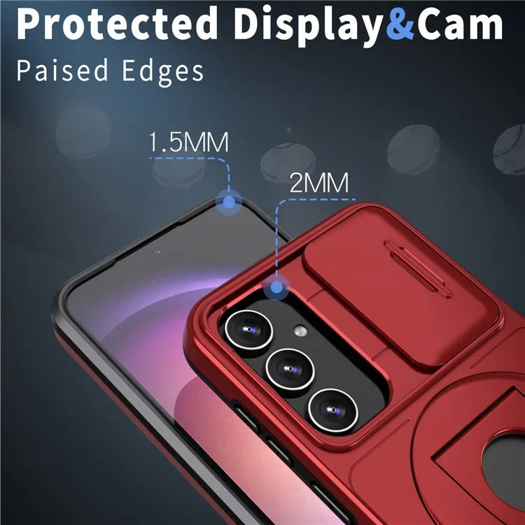 For Samsung Galaxy S23 FE Case PC+TPU+N52 Magnet Phone Protective Shell Compatible with MagSafe