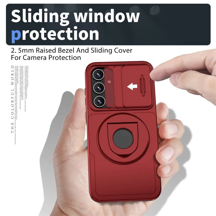 For Samsung Galaxy S23 FE Case PC+TPU+N52 Magnet Phone Protective Shell Compatible with MagSafe