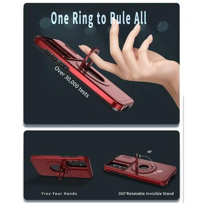 For Samsung Galaxy S23 FE Case PC+TPU+N52 Magnet Phone Protective Shell Compatible with MagSafe