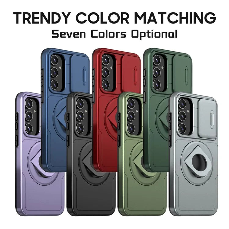For Samsung Galaxy S23 FE Case PC+TPU+N52 Magnet Phone Protective Shell Compatible with MagSafe