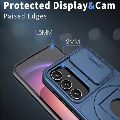 For Samsung Galaxy S23 FE Case PC+TPU+N52 Magnet Phone Protective Shell Compatible with MagSafe