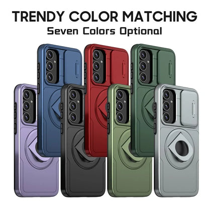 For Samsung Galaxy S23 FE Case PC+TPU+N52 Magnet Phone Protective Shell Compatible with MagSafe