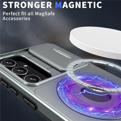 For Samsung Galaxy S23 FE Case PC+TPU+N52 Magnet Phone Protective Shell Compatible with MagSafe