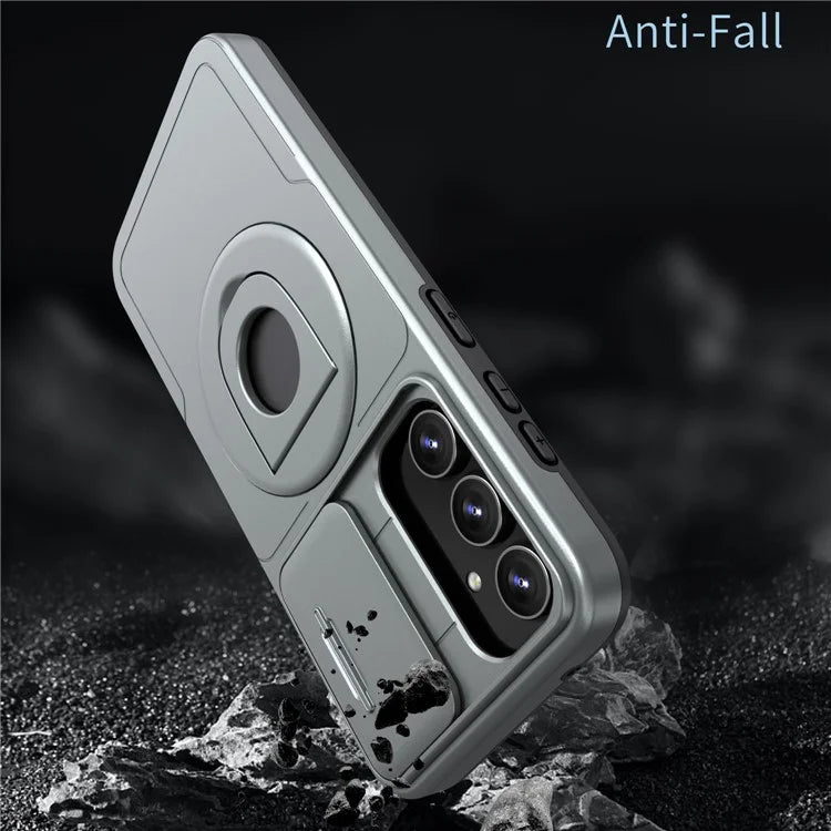 For Samsung Galaxy S23 FE Case PC+TPU+N52 Magnet Phone Protective Shell Compatible with MagSafe