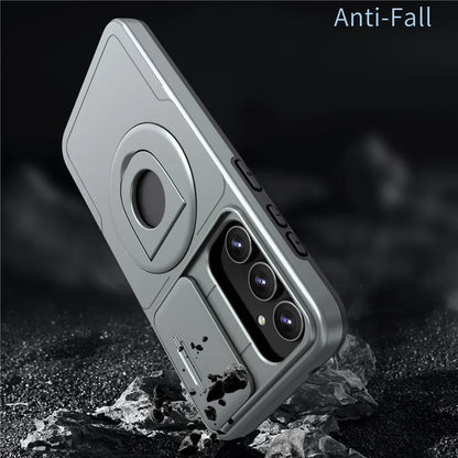 For Samsung Galaxy S23 FE Case PC+TPU+N52 Magnet Phone Protective Shell Compatible with MagSafe