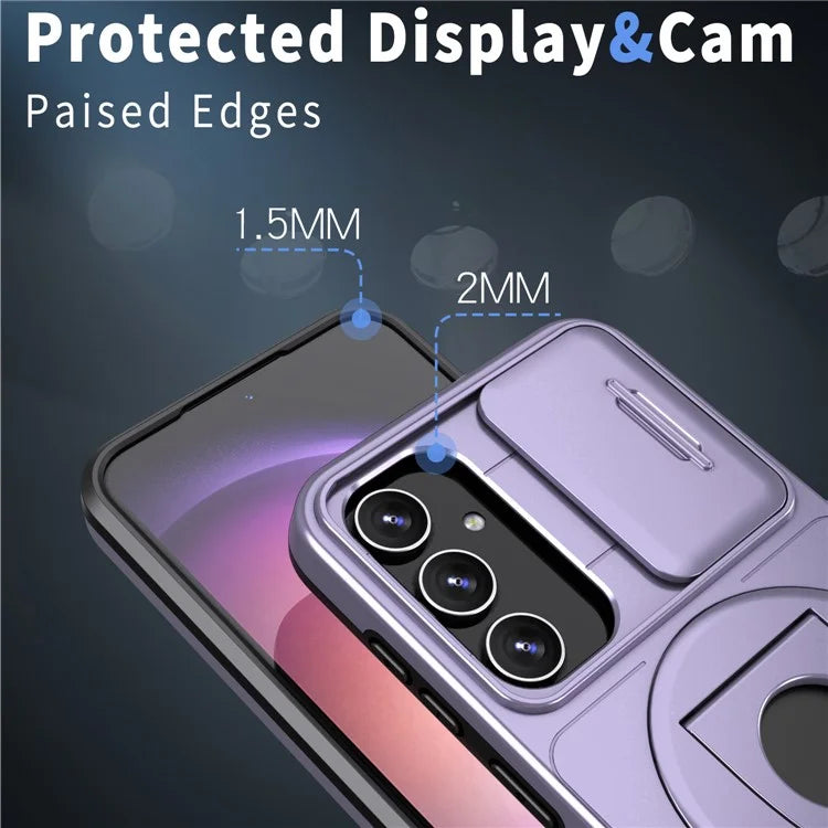 For Samsung Galaxy S23 FE Case PC+TPU+N52 Magnet Phone Protective Shell Compatible with MagSafe