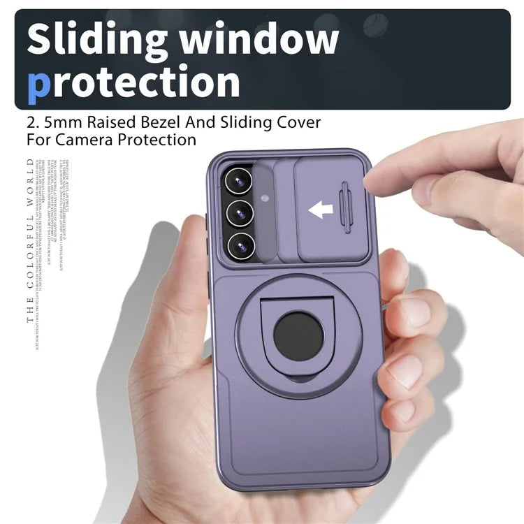 For Samsung Galaxy S23 FE Case PC+TPU+N52 Magnet Phone Protective Shell Compatible with MagSafe
