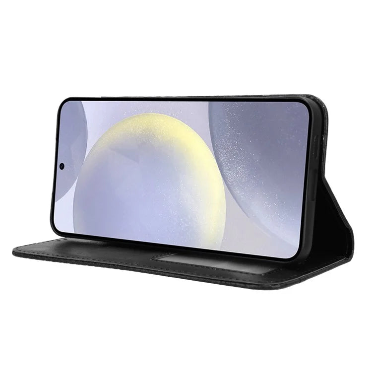 For Samsung Galaxy S24+ Wallet Phone Case Retro Texture Leather Cover