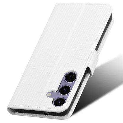 For Samsung Galaxy S24+ Walelt Leather Case Phone Stand Diamond Texture