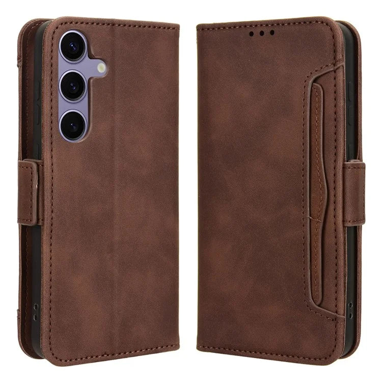 For Samsung Galaxy S24 Leather Phone Case Stand Multiple Card Slots
