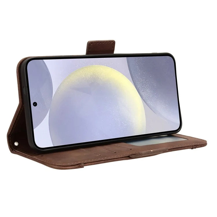 For Samsung Galaxy S24 Leather Phone Case Stand Multiple Card Slots