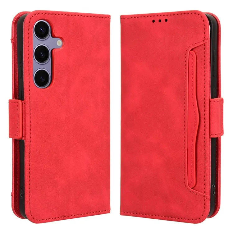 For Samsung Galaxy S24 Leather Phone Case Stand Multiple Card Slots