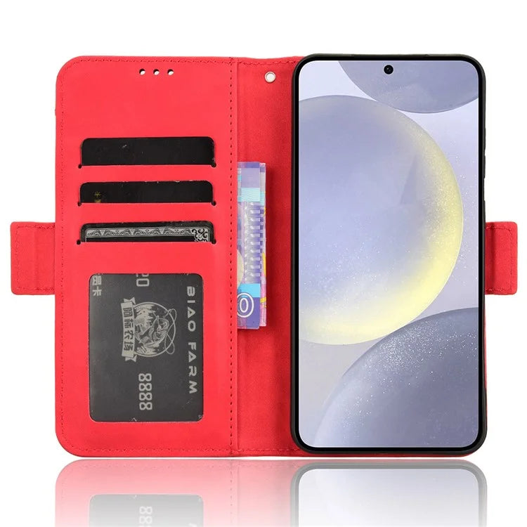 For Samsung Galaxy S24 Leather Phone Case Stand Multiple Card Slots