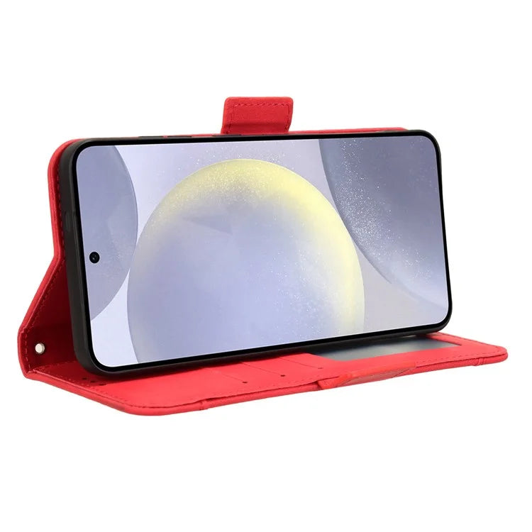 For Samsung Galaxy S24 Leather Phone Case Stand Multiple Card Slots