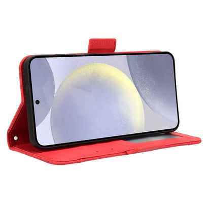 For Samsung Galaxy S24 Leather Phone Case Stand Multiple Card Slots